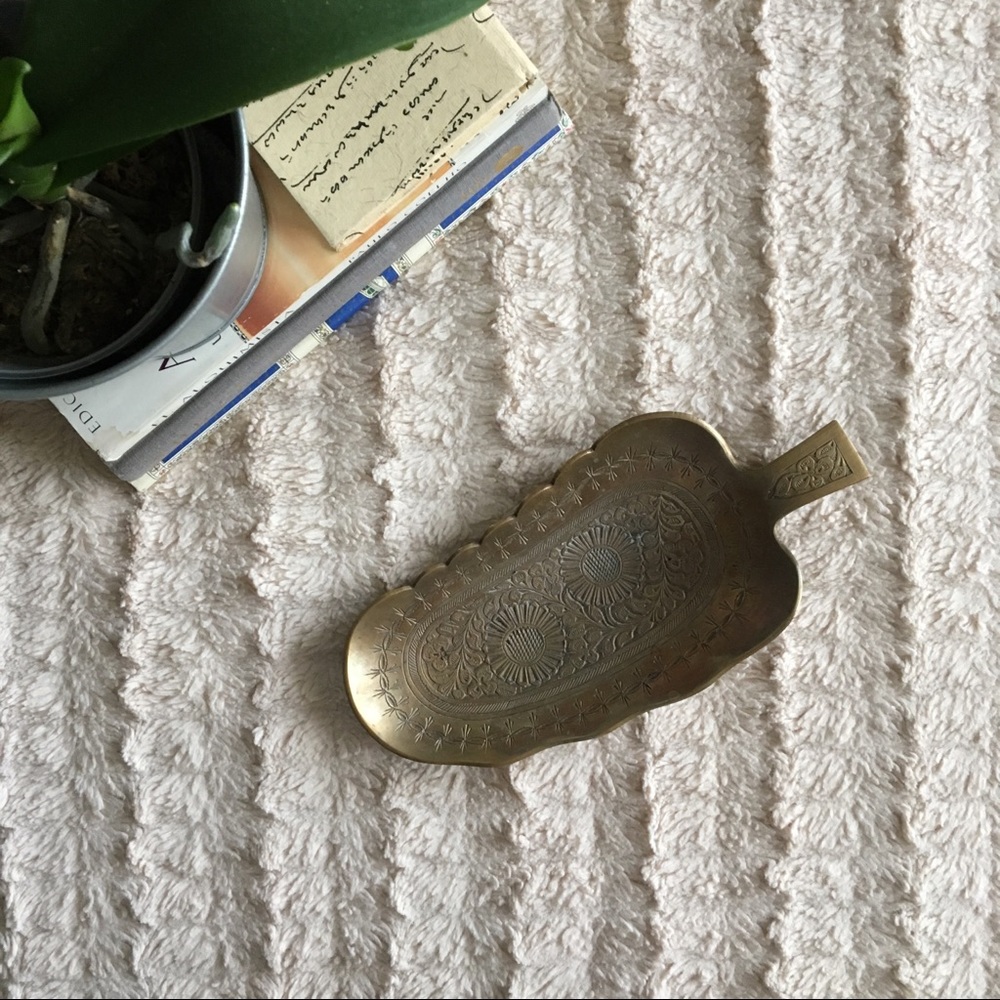 Engraved Brass Dish